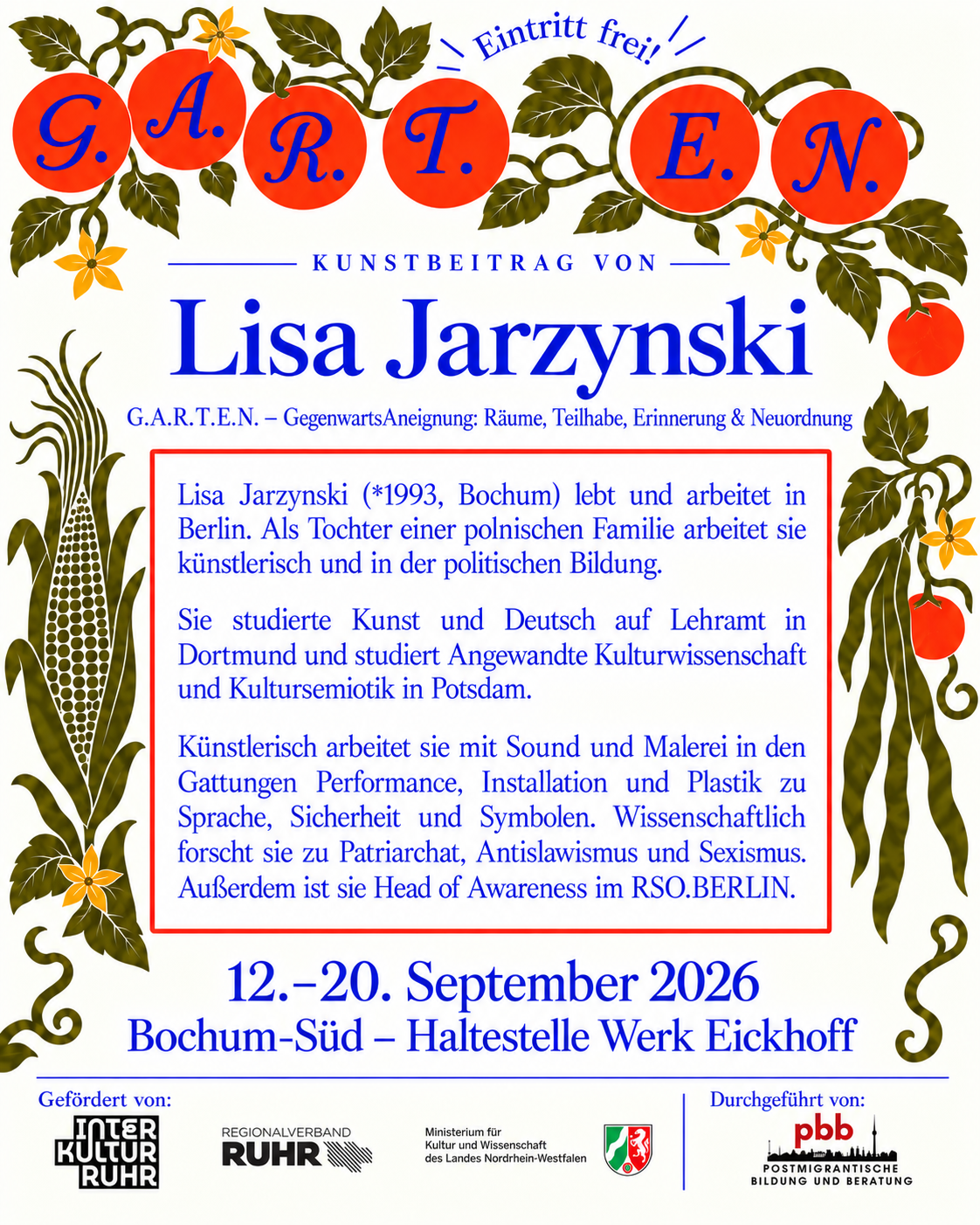 Ankündigung Lisa Jarzynski, Blatt 2