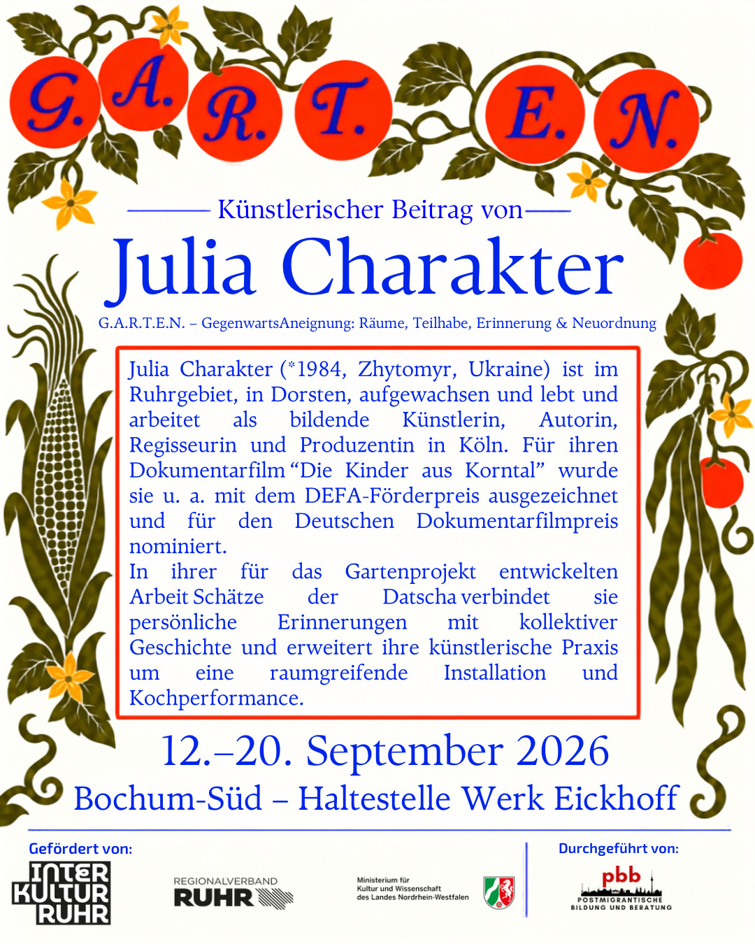 Ankündigung Julia Charakter, Blatt 2