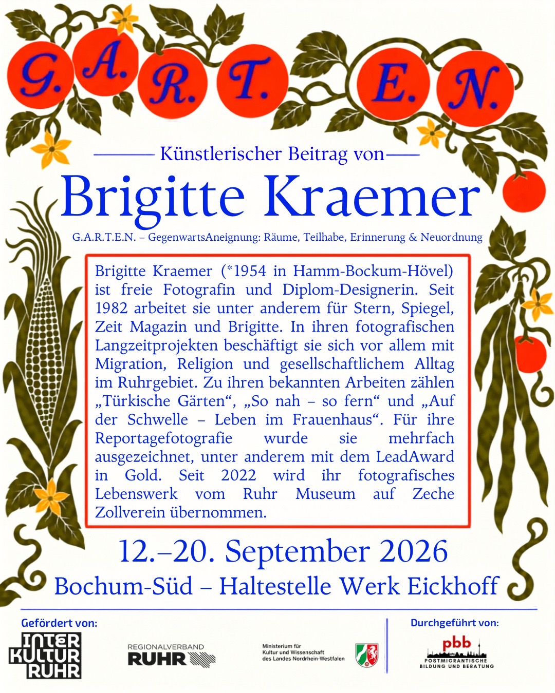 Ankündigung Brigitte Kraemer, Blatt 2